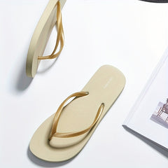 Women's Minimalist Flip Flops Open Toe Non Slip Flat Slide Shoes