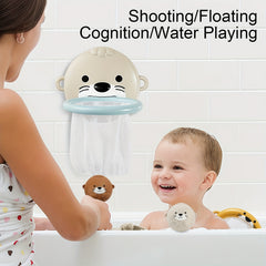 Baby and Toddler Bathroom Play Toys Otter Net Basket Floating Ball Bath Time Fun