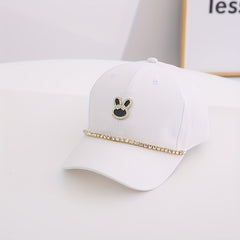 Kids Sunshade Casual Baseball Cap with Artificial Diamond