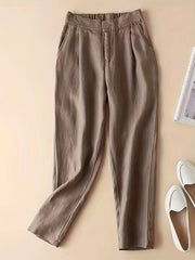 Solid Versatile Casual Summer Pants Women's Clothing