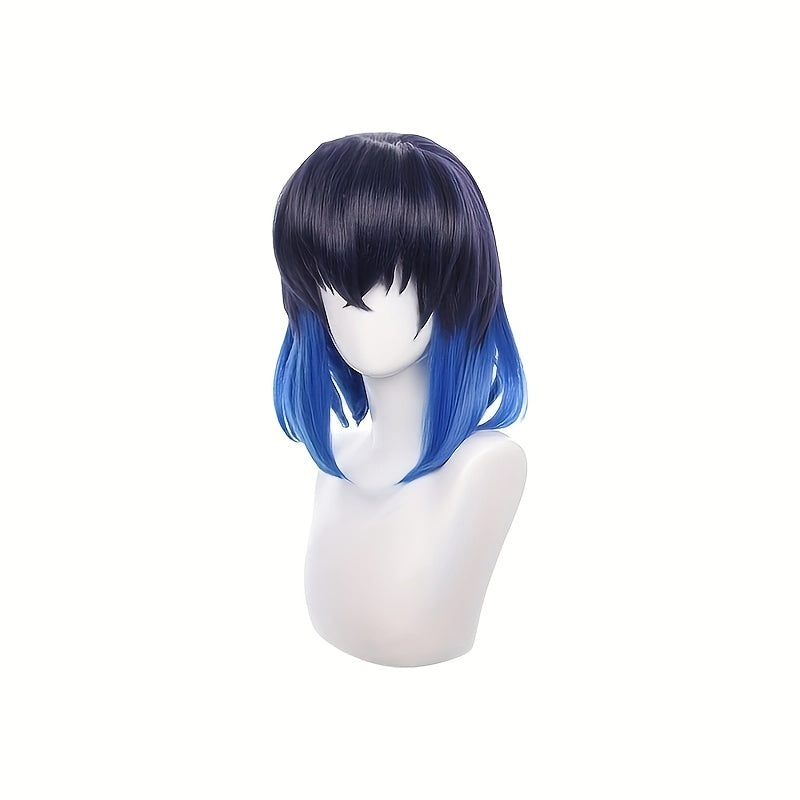 Short Hair Wig Holiday Party Headgear Silk Arch Up Bangs Halloween Props