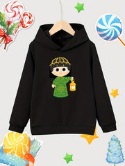 Girl Lantern Print Hooded Sweatshirt