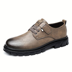 Men's Round Toe Derby Lace-Up Dress Shoes for Office Business