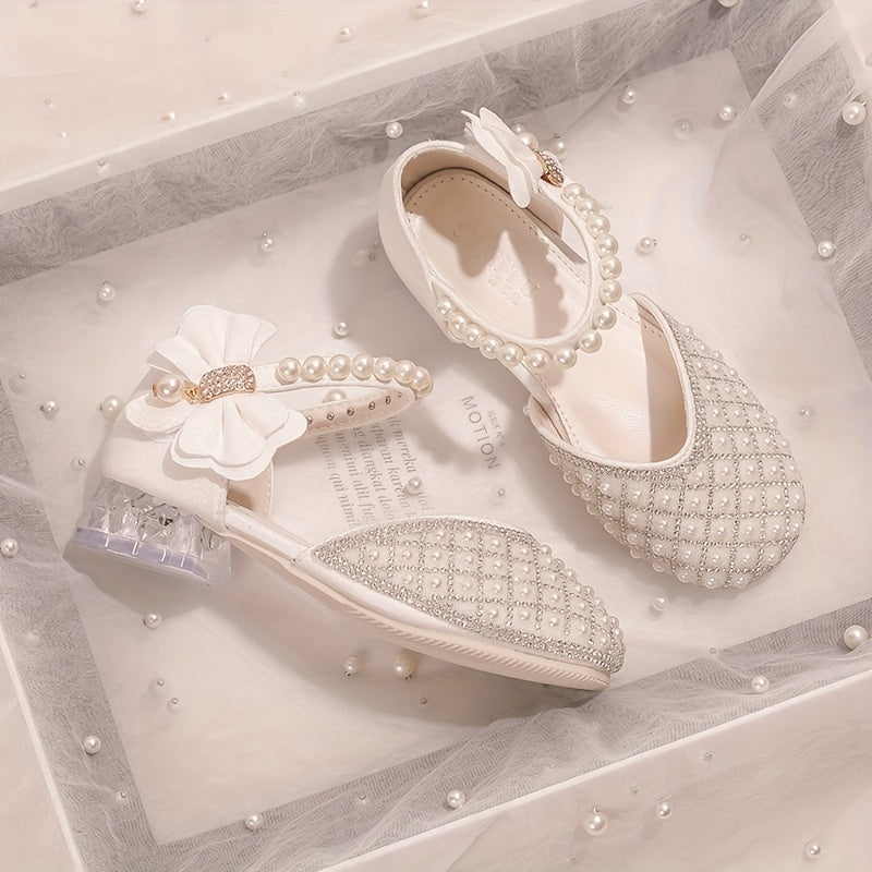 Plaid Princess Shoes with Bowtie Hook Low Heel Sandals