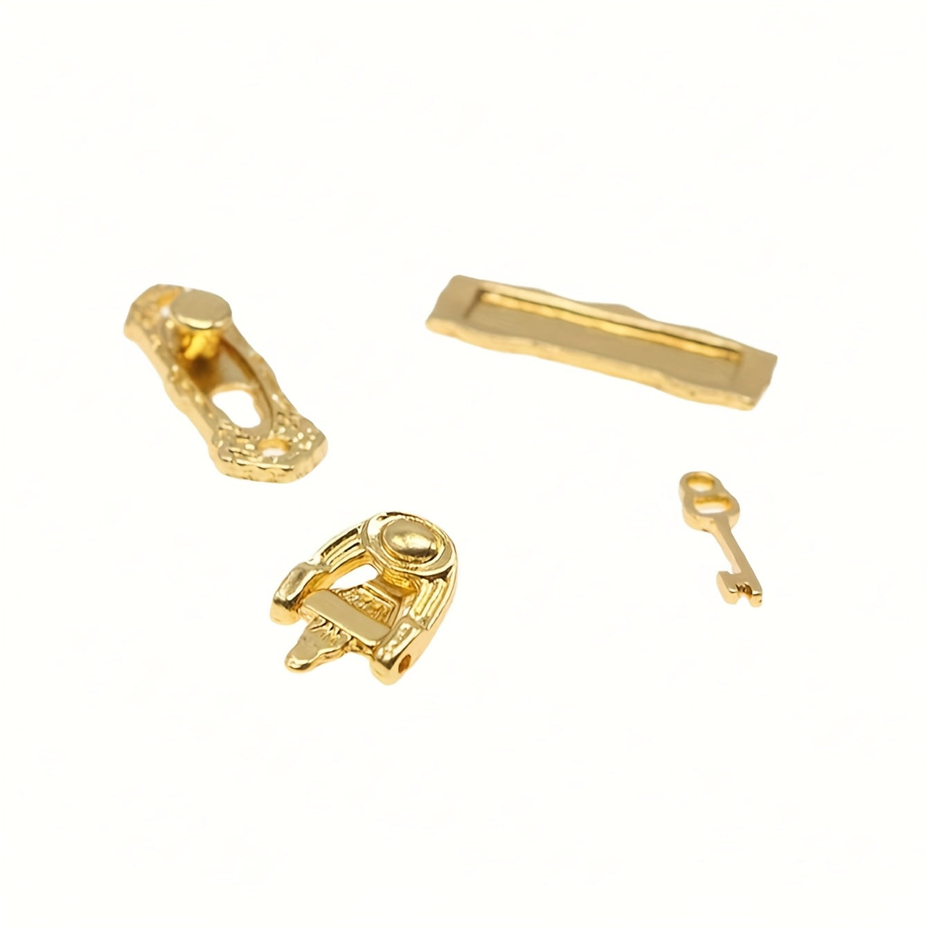 Dollhouse Metal Door Accessories 1:12 Scale Lock, Key, Knob, Newspaper Slot