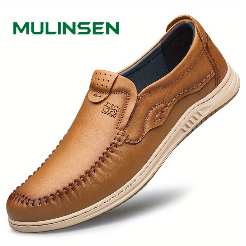 Men's Stitch Detail Loafer Shoes Non-slip Slip On Shoes