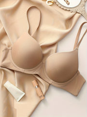 Comfy Push Up Bra Solid T-Shirt Style Breathable Lingerie