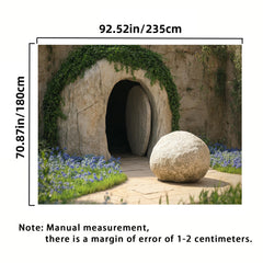 Polyester Jesus Tomb Backdrop for Christian Events