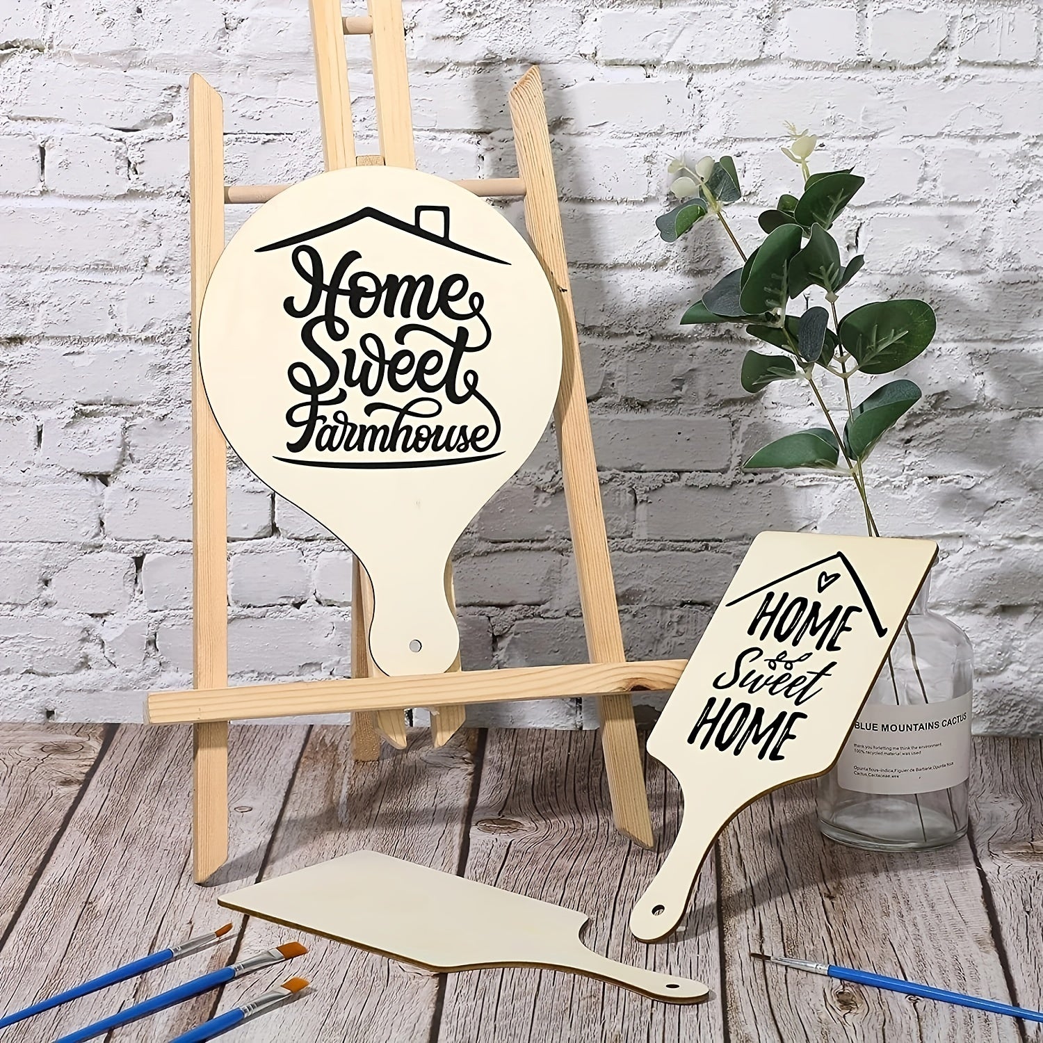 3pcs Mini Wooden Paddle Cutting Board DIY Home Kitchen Crafts Painting Toys