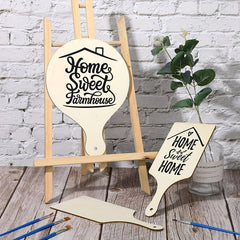 3pcs Mini Wooden Paddle Cutting Board DIY Home Kitchen Crafts Painting Toys