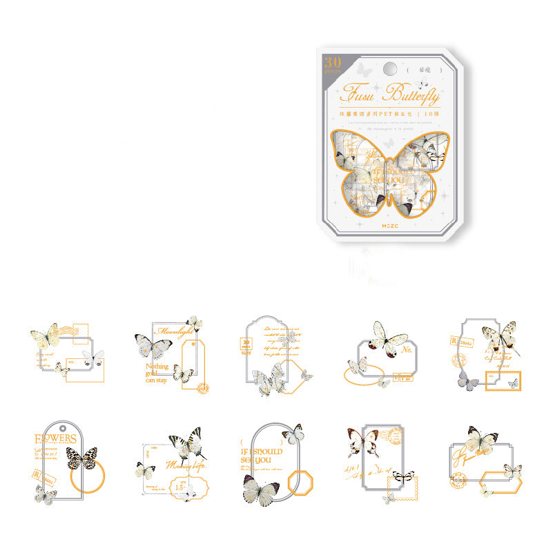 30pcs DIY Stickers for Crafting, 6.5x5.2-Inch Materials