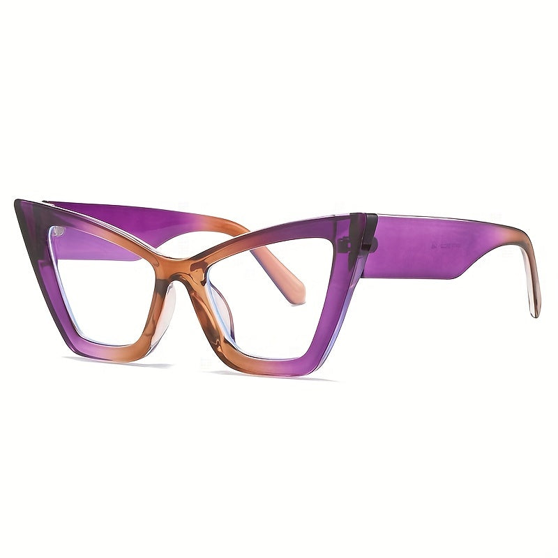 Y2K Cat Eye Clear Lens Glasses Anti Light Party Glasses