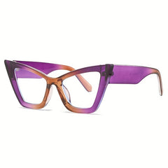 Y2K Cat Eye Clear Lens Glasses Anti Light Party Glasses