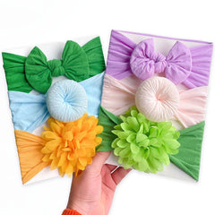 3pcs Baby Butterfly End Hair Band Soft Nylon Headband Baby Hair Accessories