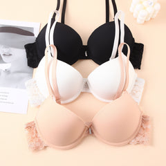 3 Sets Beaded Push Up Bra Anti sagging Everyday Lingerie