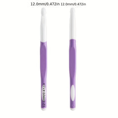 Soft Handle Plastic Crochet Hooks Set for Large Scarf Stitch Work
