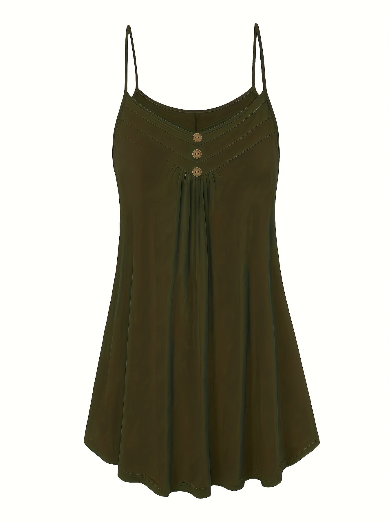 Solid V Neck Cami Top Women's Plus Casual Cami Top
