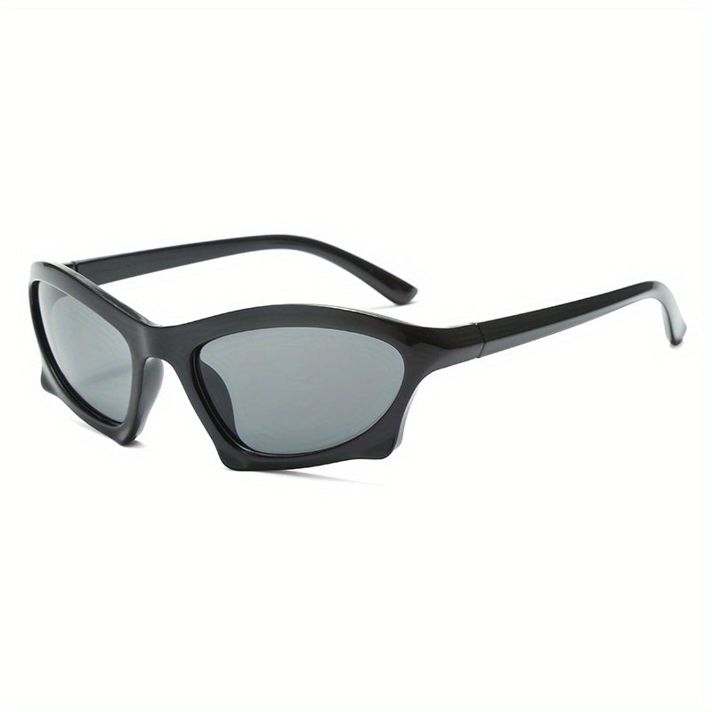 Y2K Wrap Around Sunglasses Cyberpunk Mirror Lens UV400