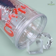 Christmas Series Plastic Cup Large Capacity Hand held Christmas Cup