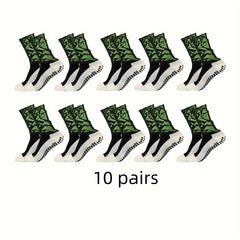 Men's Mid Crew Sport Socks: Sweat Absorbing, Comfy, Breathable