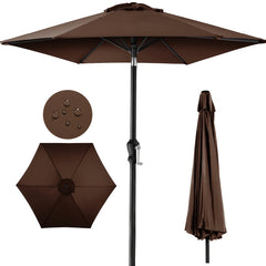 7.5ft Patio Umbrella Outdoor Table Market Umbrella Tan