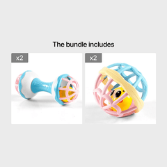 Educational Infant Toys Set Teething Rattle Tummy Time Rattle