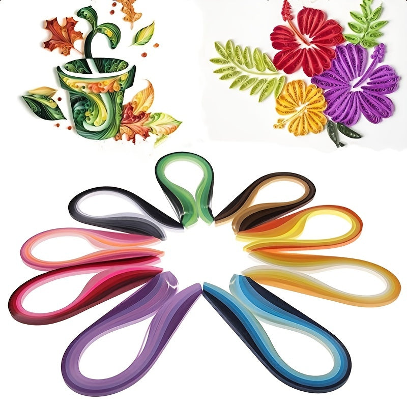 100pcs Gradient Paper Dip Strips DIY Origami