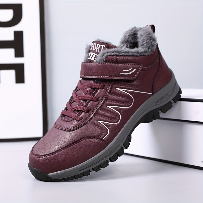 Women's Plus Velvet Snow Shoes Thick Bottom Heightening Sneakers