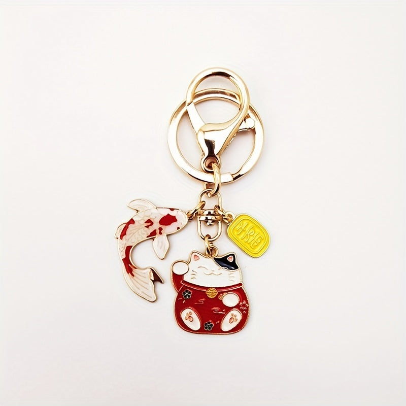 Lucky Cat Keychain Cat Paw Pendant For Backpack