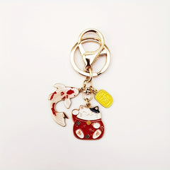 Lucky Cat Keychain Cat Paw Pendant For Backpack