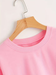Pink Ghost Print Sweatshirt for Women
