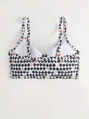 Vacay Bikini Top V Neck Padded Swimwear Bra
