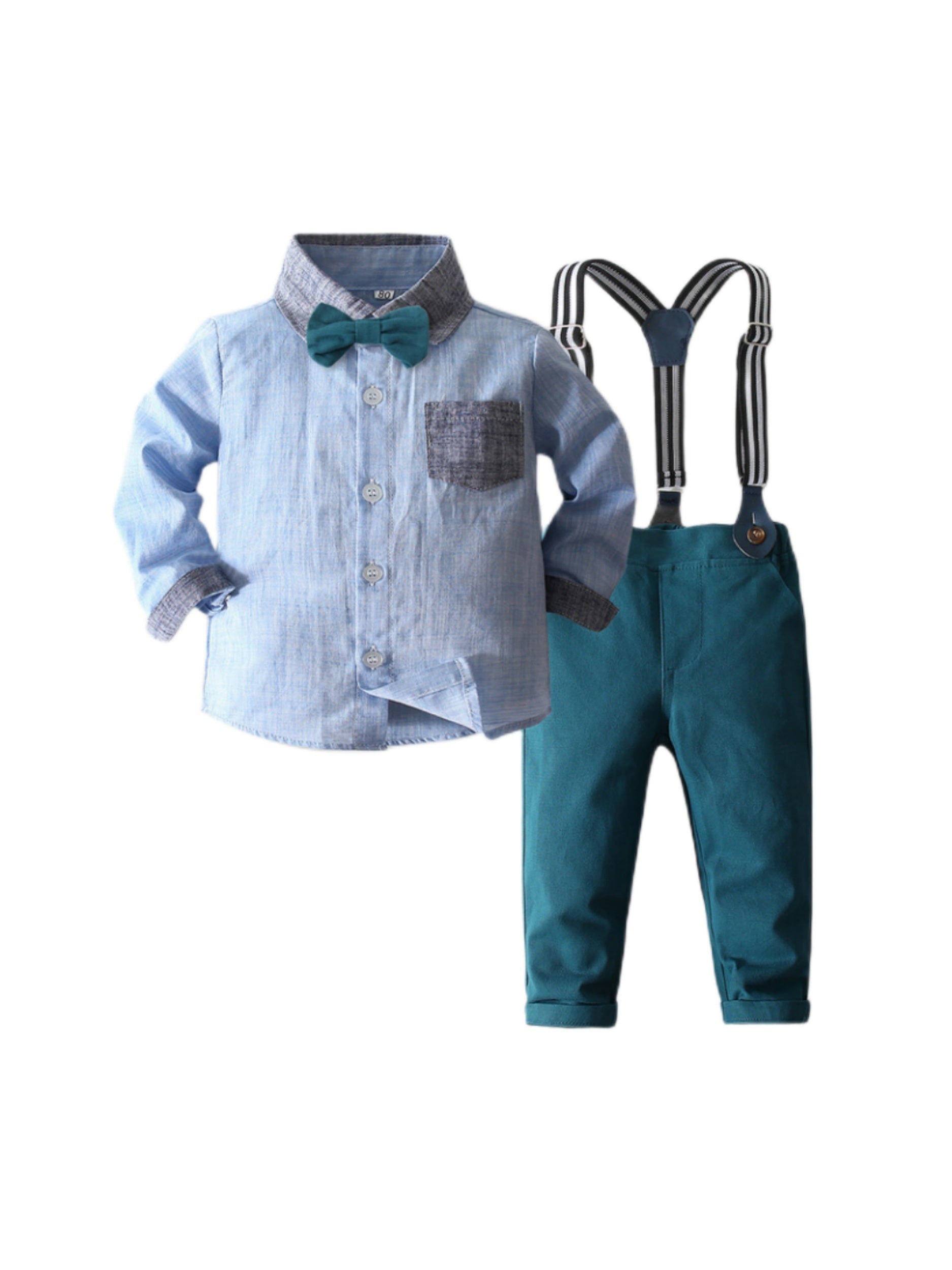 Boys Gentleman Outfits Long Sleeve Shirt&Pants Set