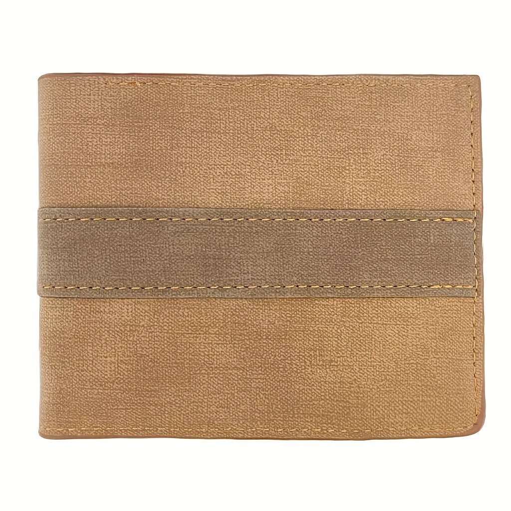 Men's Block Short Wallet Money Clip Card Holder Coin Purse
