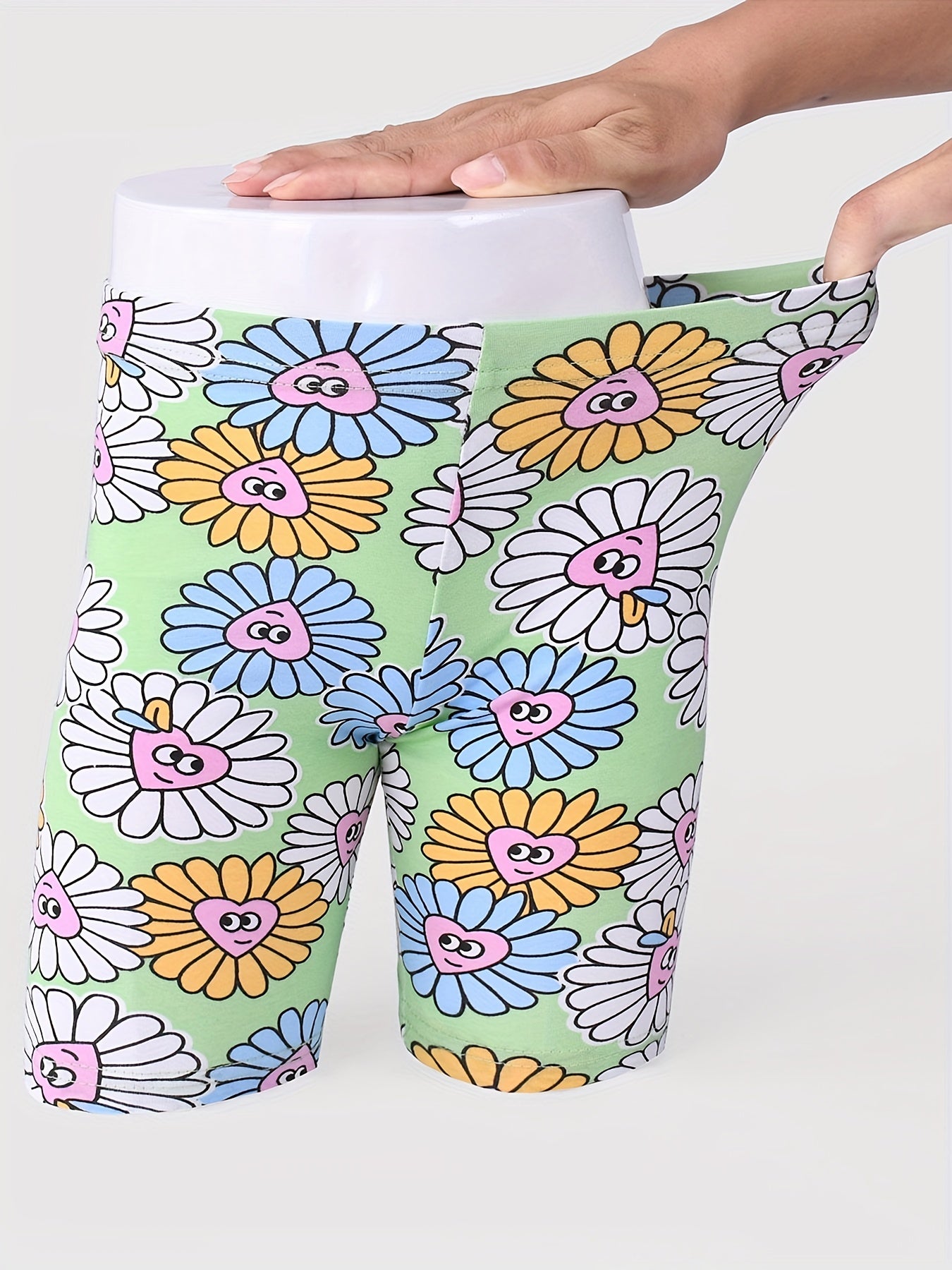 Girls Flowers Graphic Elastic Waist Cropped Legging Set