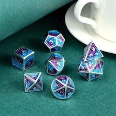 7pcs Metal Dice Set for Board Games & Collectors - Perfect Gift for Holidays
