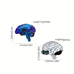 Cartoon Brain Alloy Brooch Jacket Accessories for Girls