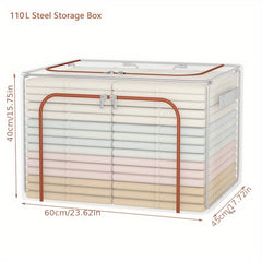Transparent Mesh Folding Storage Box Wardrobe Dustproof Clothes Organizer