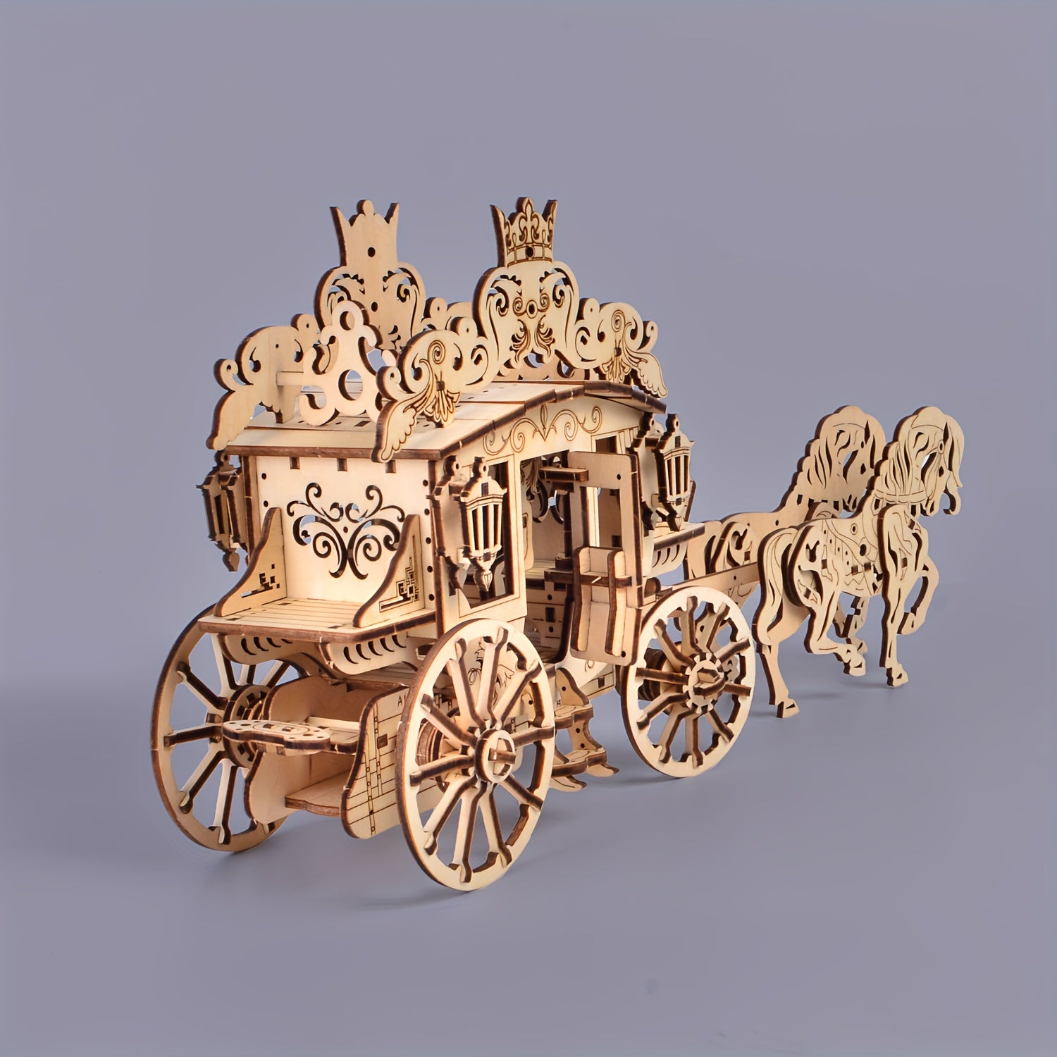 3D Wooden Puzzle Kit Enchanted Carriage Journey 214pcs