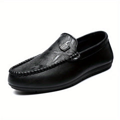 Men's Comfy Moc Toe Loafers Non-slip Driving Shoes