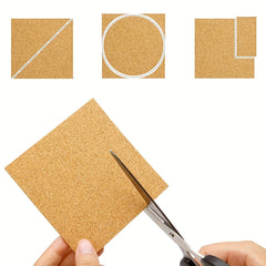10 Pcs Adhesive Cork Squares for Coasters DIY Crafts Cork Board Sheets