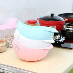 Efficient Rice Washing Machine with Draining Basin for Home Cooking