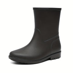 Women's Waterproof High Top Rain Boots Lightweight Solid Non slip