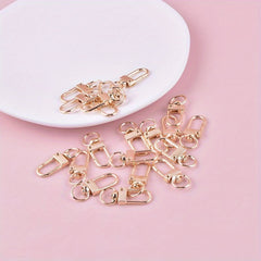 20pcs Metal Lobster Claw Clasps Keychain Swivel Lanyards Trigger Snap Hooks