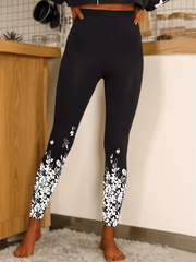 Floral Print Skinny Leggings Casual Women's Clothing