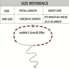 Golden Waist Chain Crystal Rhinestone Boho Body Chain Belt for Women