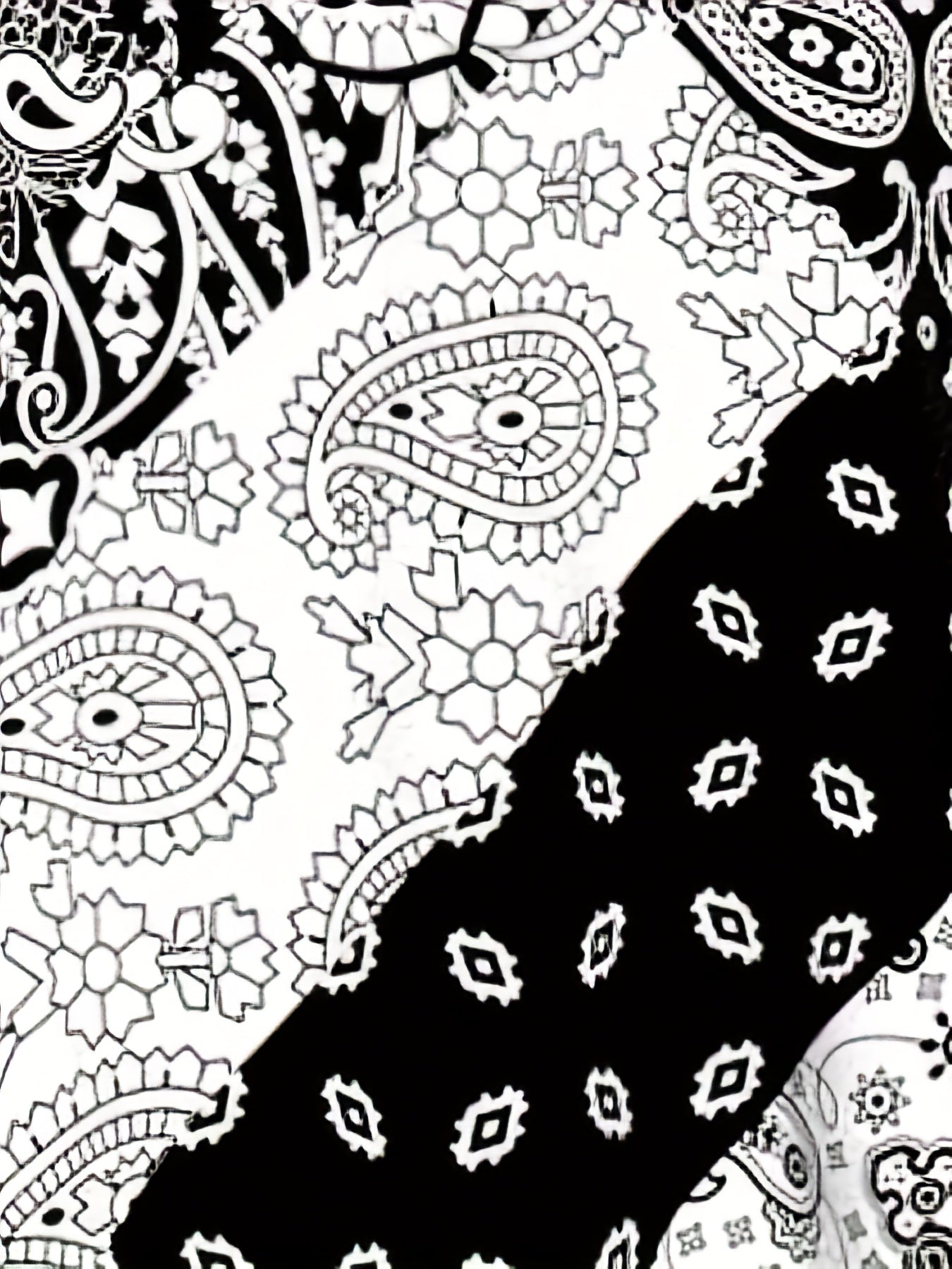 Boho Tankini Set Women's Plus Colorblock Paisley Print Round Neck