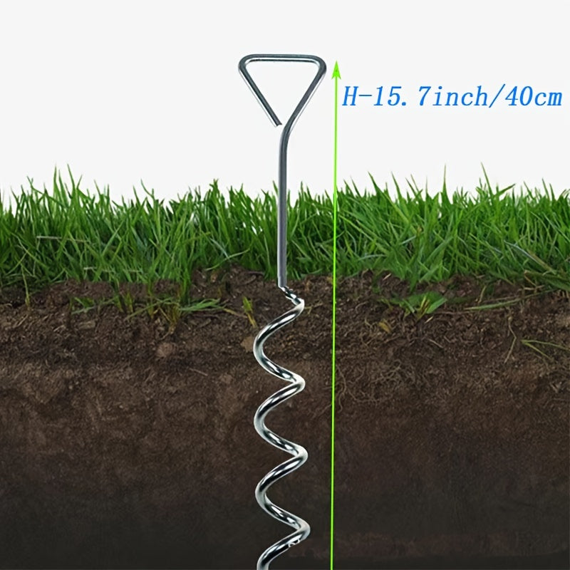Spiral Ground Nail Stake for Pet and Camping, Trampoline Stabilizer