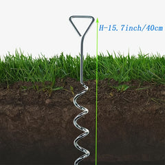 Spiral Ground Nail Stake for Pet and Camping, Trampoline Stabilizer