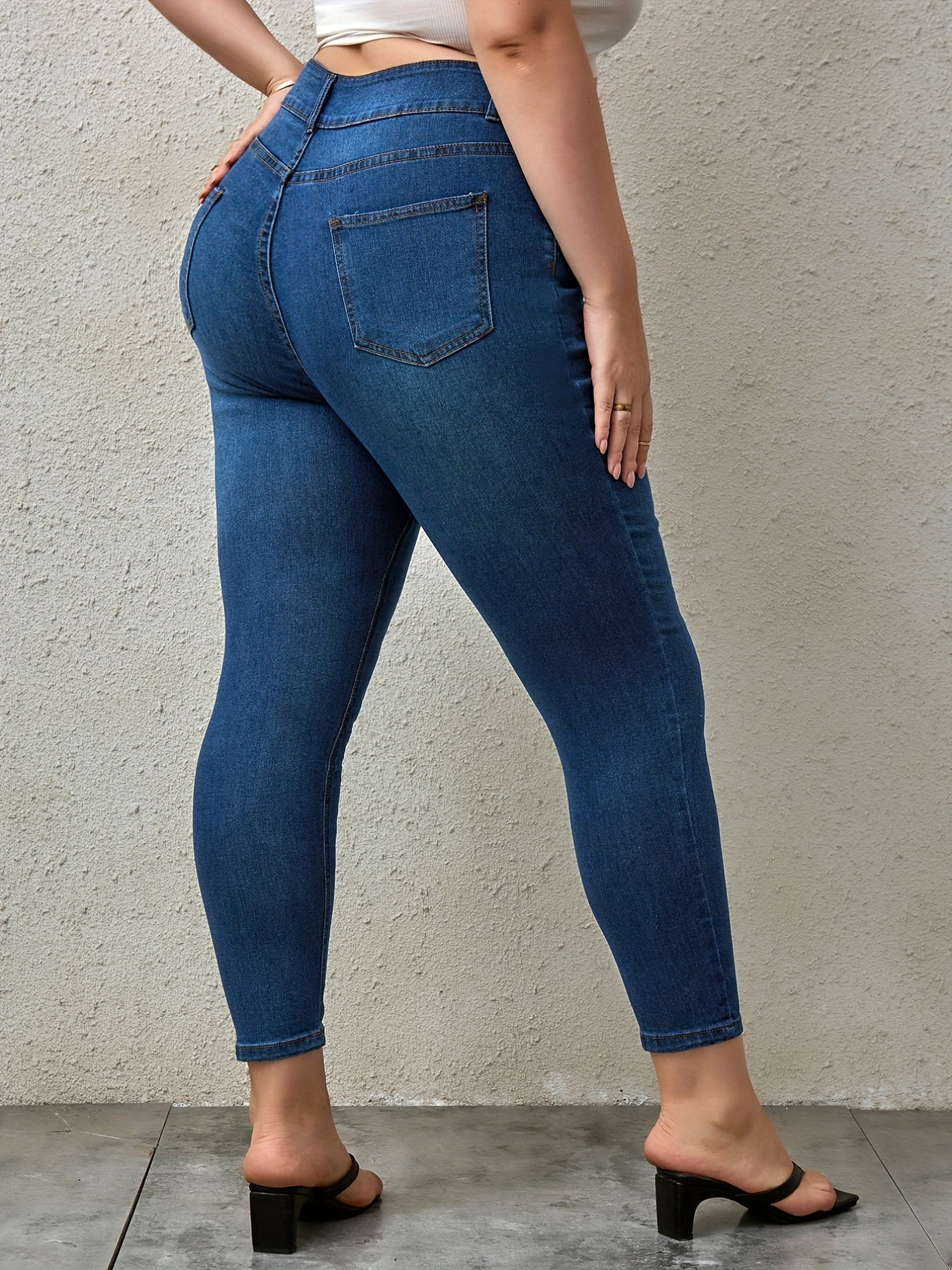 Women's High-Waisted Distressed Skinny Jeans